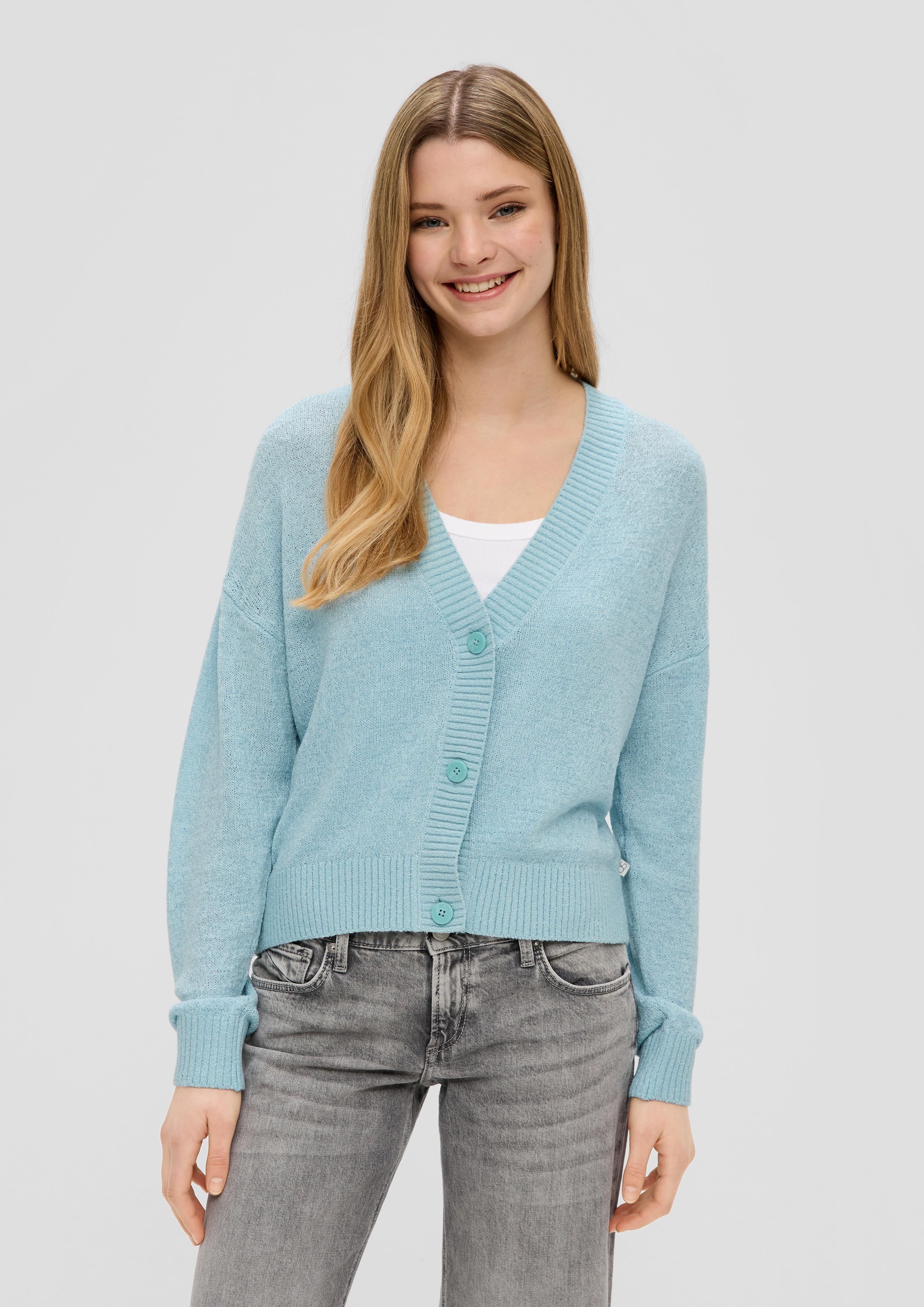 Verkürzte Strickjacke mit Knöpfen  2143199-6103