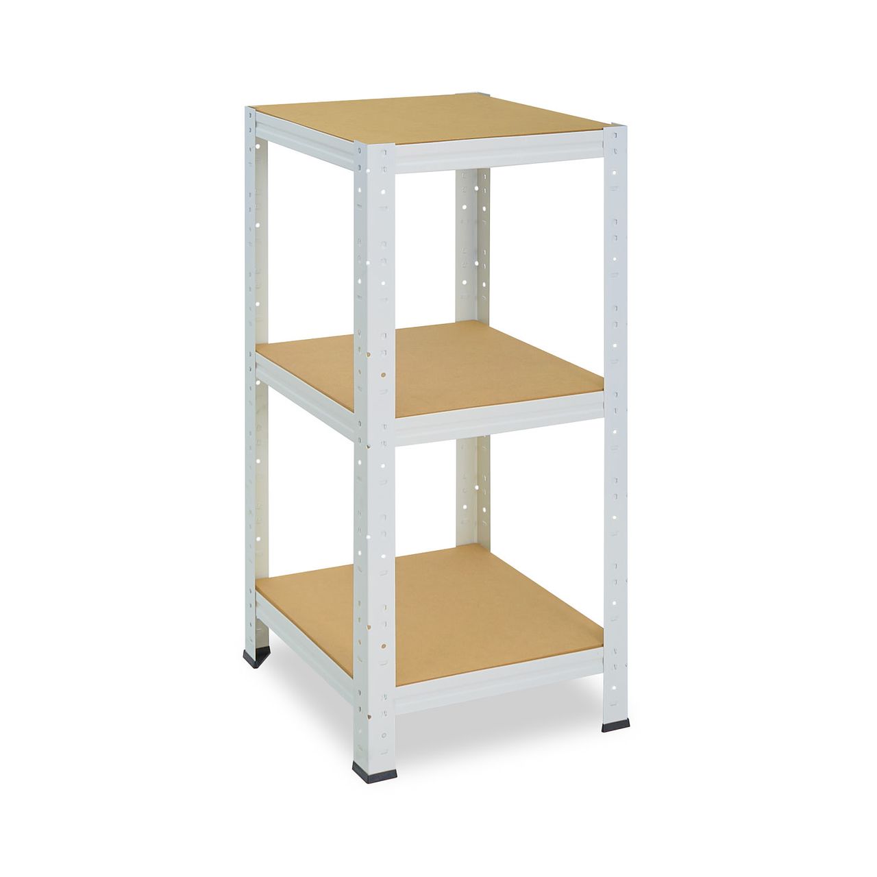 Shelfplaza HOME 90x60x60cm Schwerlastregal in weiß mit 3 Böden