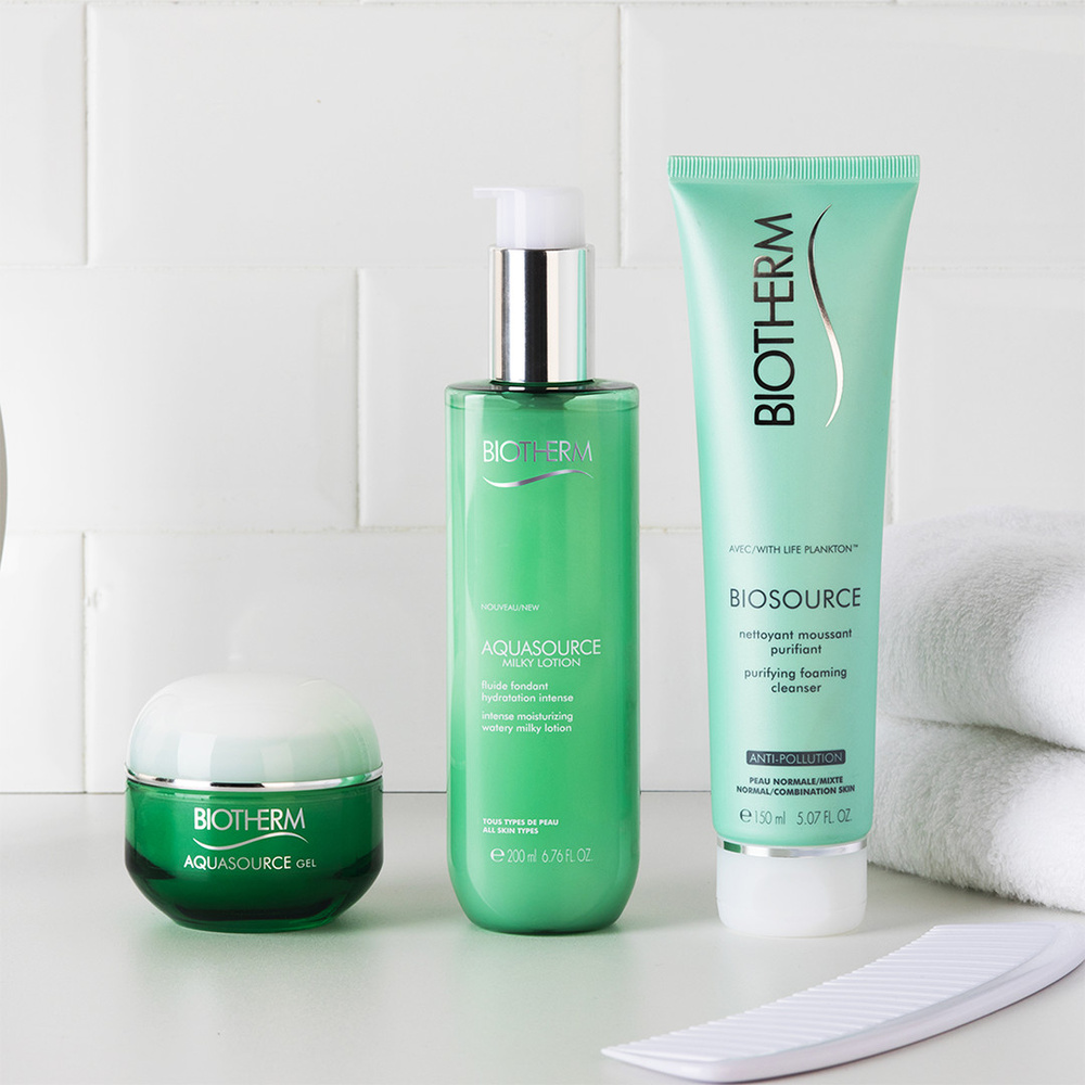 Biotherm Biosource Mousse nettoyante hydra-minérale exfoliante et tonifiante