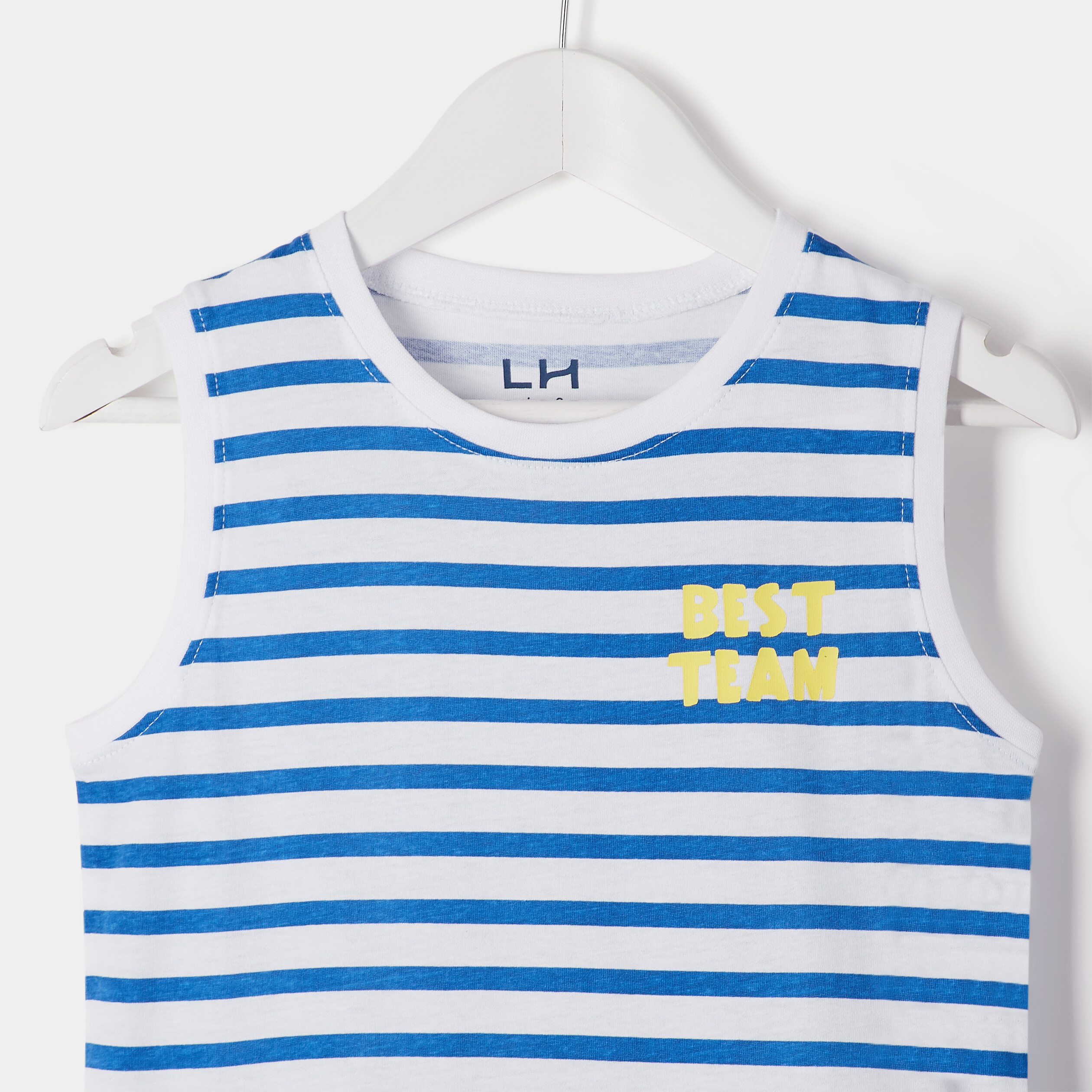 Ensemble 2 pièces short et débardeur bleu marine garçon | La Halle