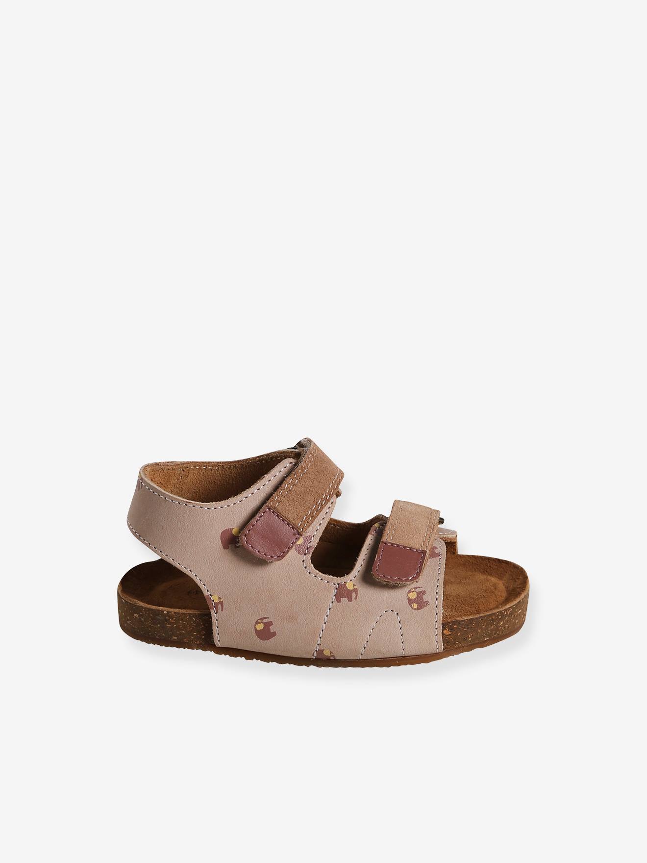 Vertbaudet Jungen Baby Klett-Sandalen - braun