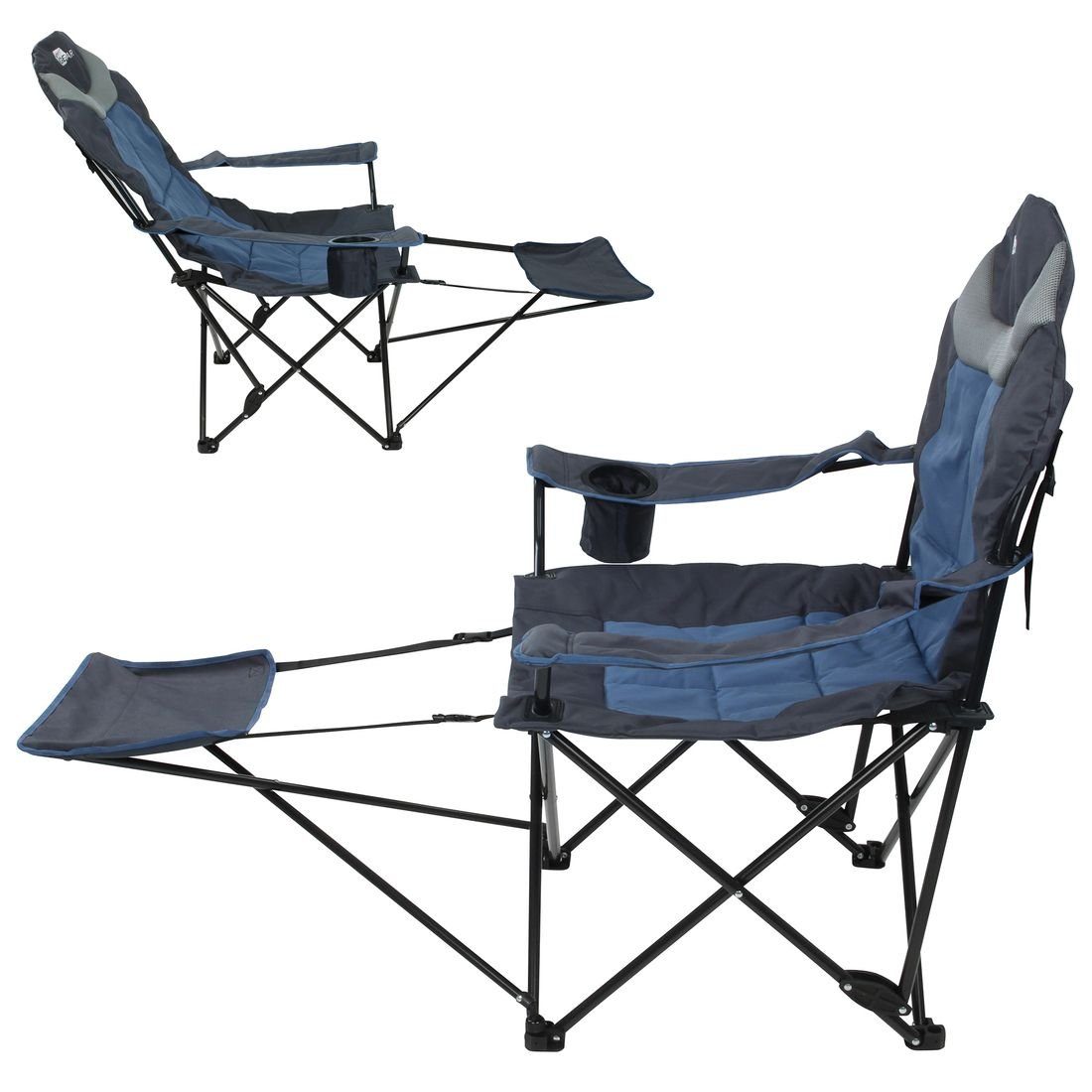 yourGEAR Faltstuhl yourGEAR Campingstuhl Pineto XXL Klappstuhl Fußauflage Rückenlehne