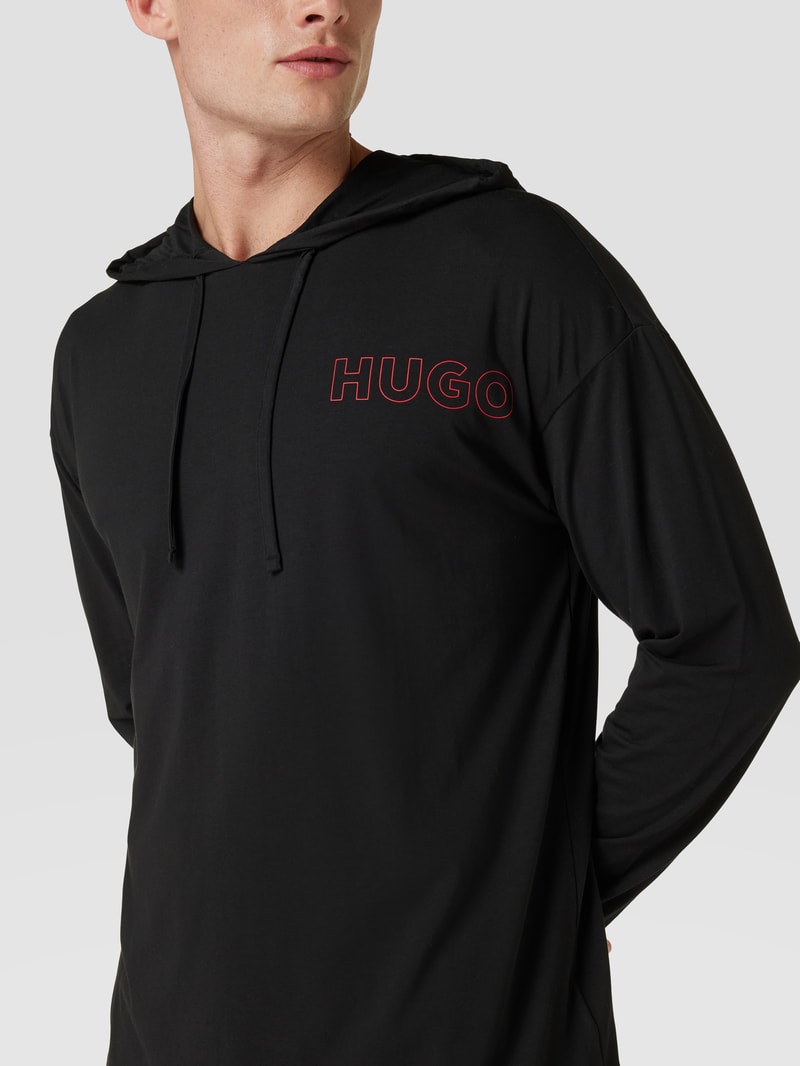 Hoodie mit Label-Print Modell 'Unite' in schwarz