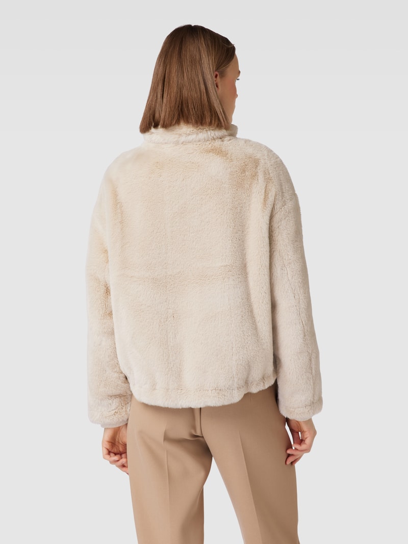 Jacke aus Kunstfell in beige