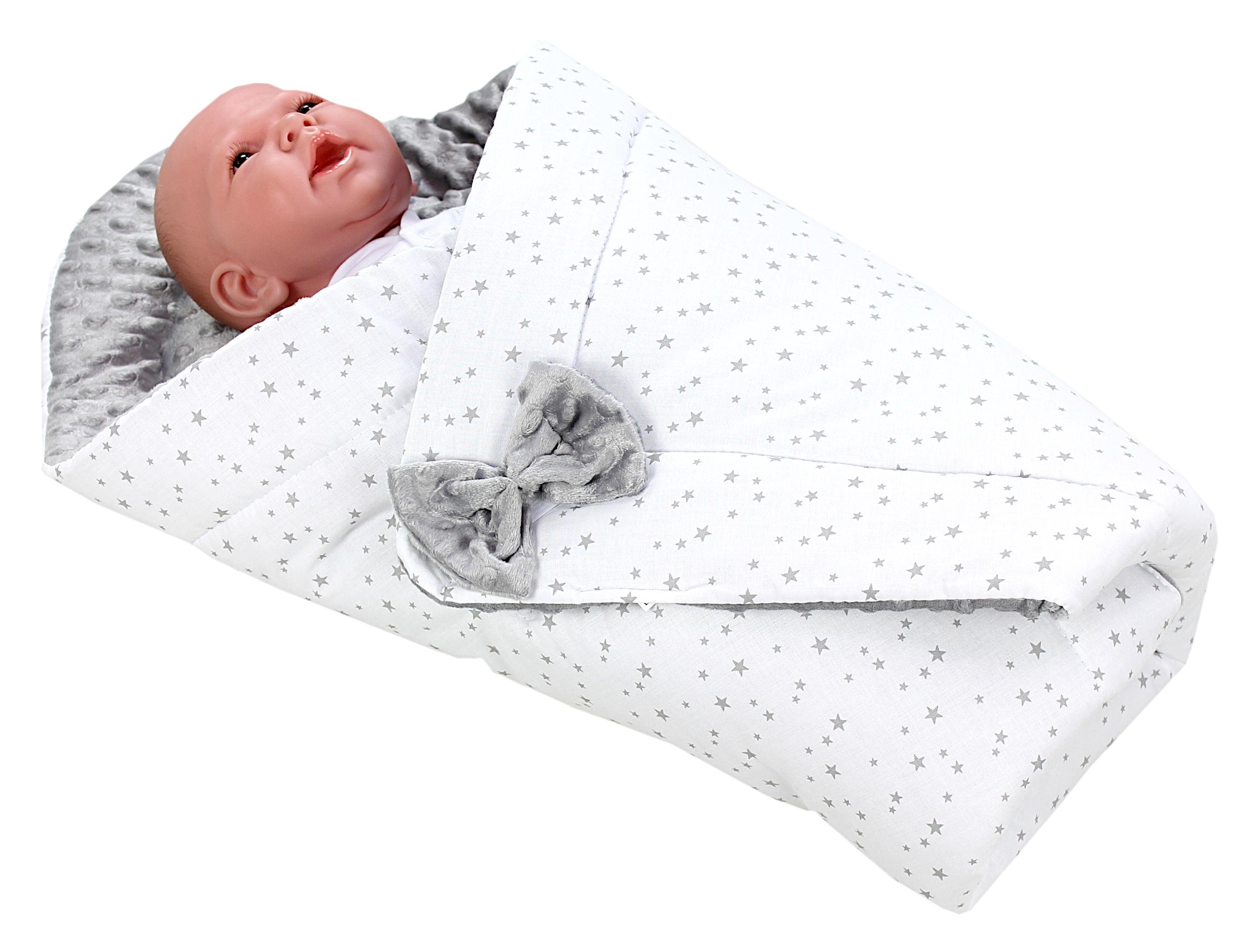 Einschlagdecke TupTam Baby Winter Einschlagdecke Warm kuschelig Wattiert Minky, TupTam