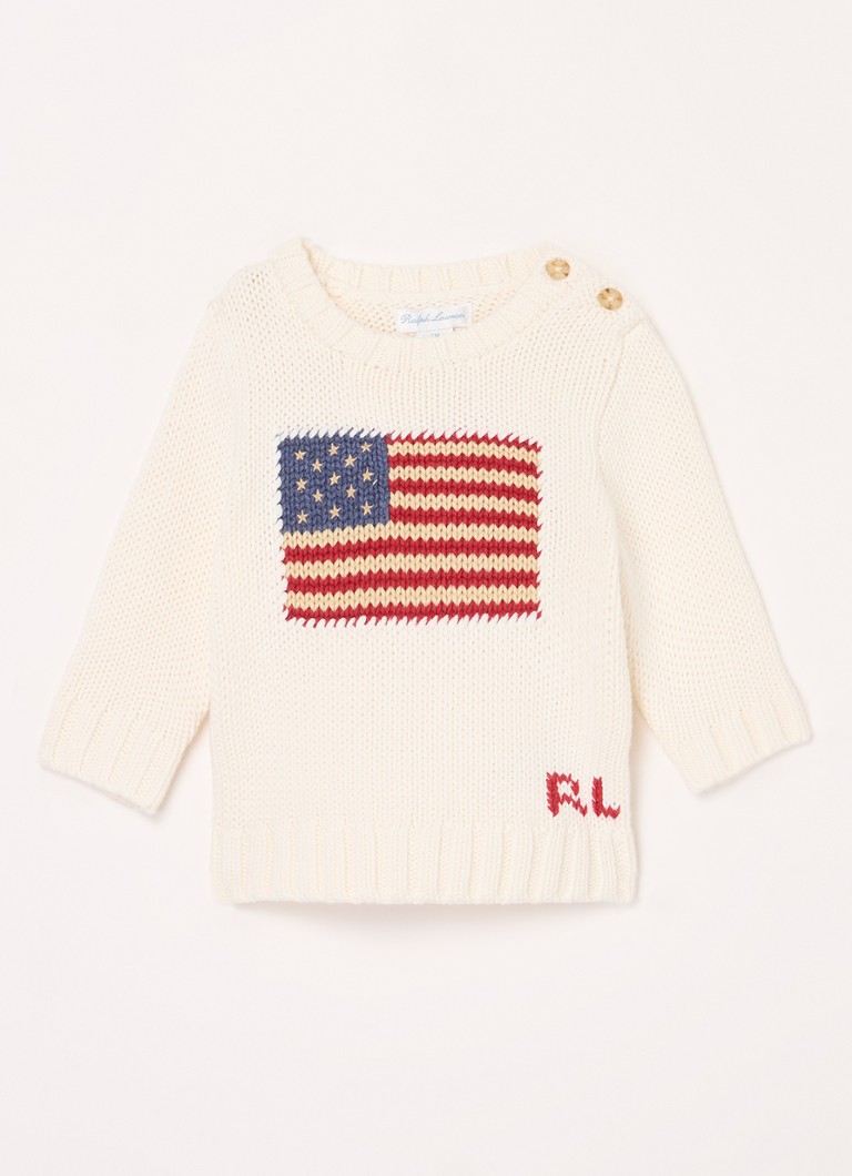 Pulover tricotat gros cu imprimeu Ralph Lauren