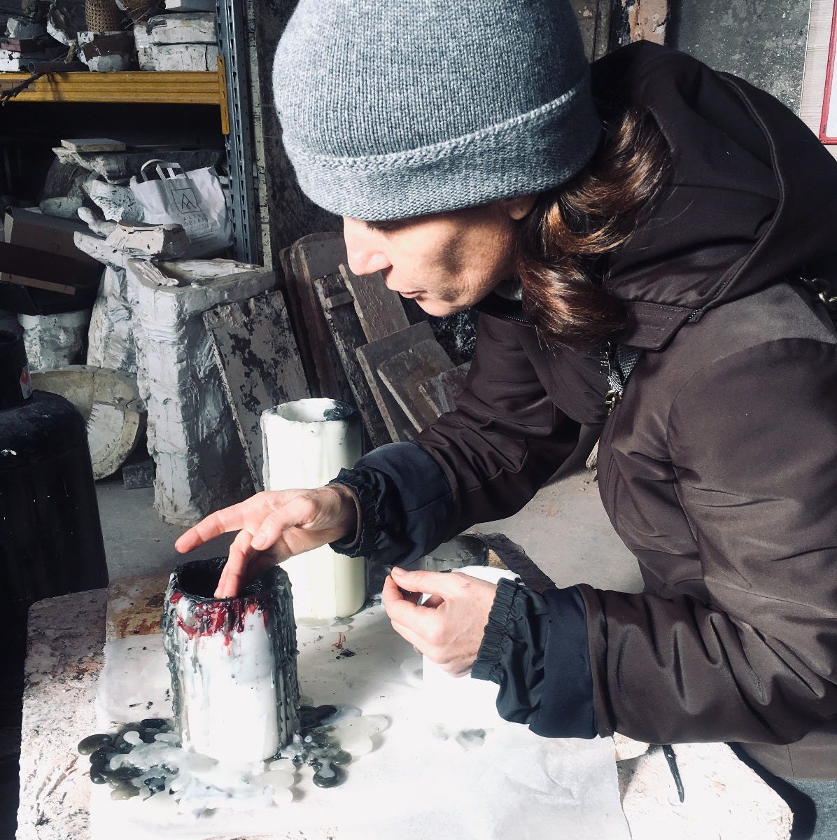 Ornement bois de rose bronze - Pour bougie très grand modèle