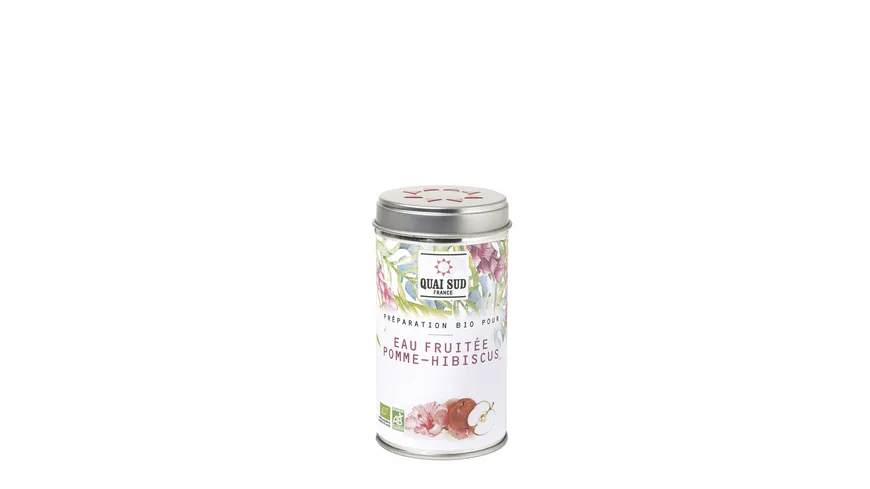 Quai Sud Bio Wassergewürz Apfel / Hibiskus in Dose 55 g