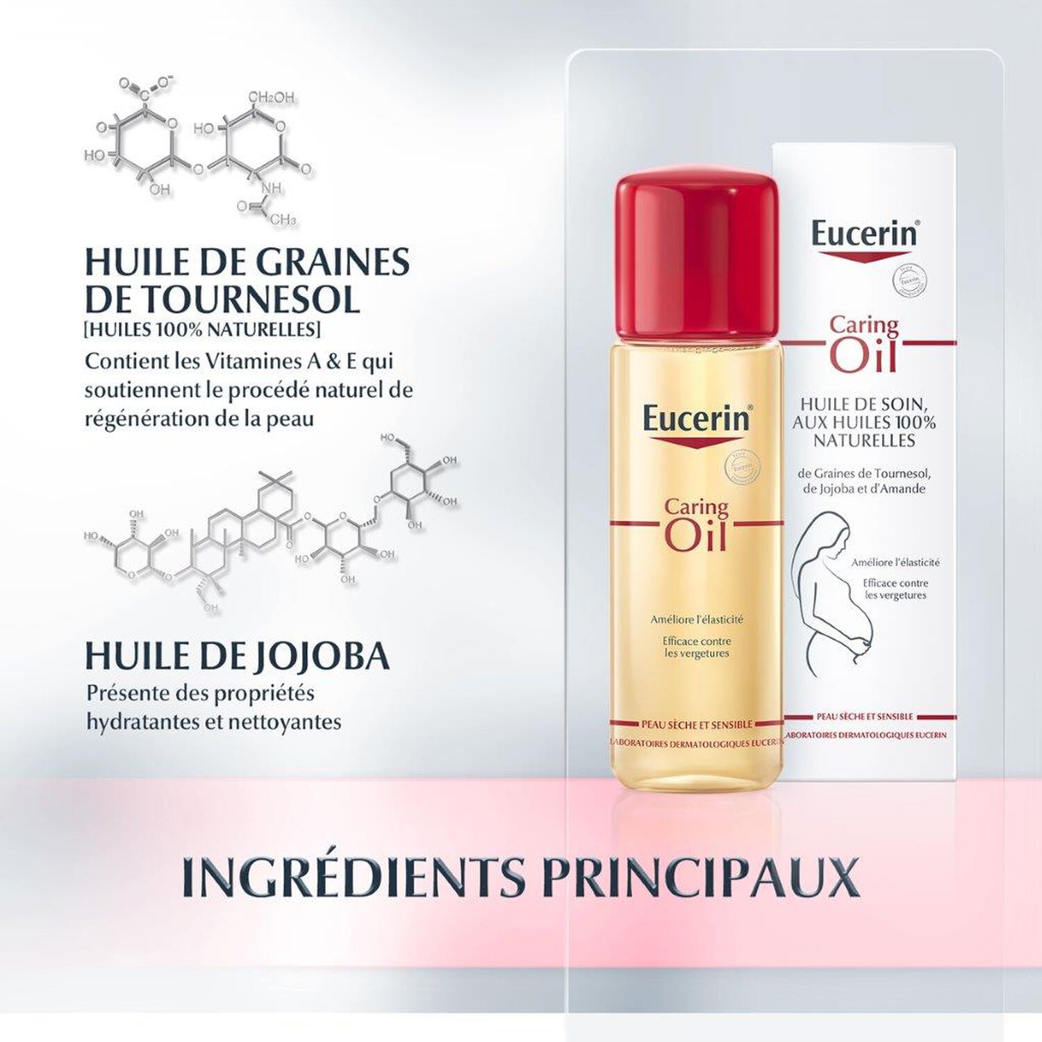 Eucerin Caring Oil PH5 Huile de Soin Vergetures aux Huiles Naturelles