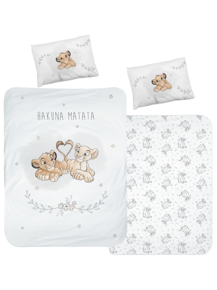 Disney König der Löwen Baby Bettwäsche-Set Biber/Flanell 