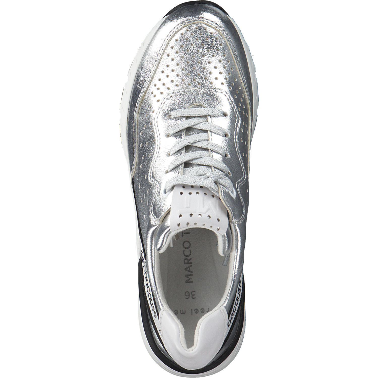 Marco Tozzi 23737, Sneakers Low, Damen, SILVER/WHITE
