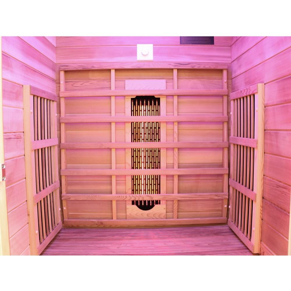 Dewello Infrarotkabine Infrarotsauna TORONTO 102cm x 102cm x 190cm Vollspektrumstrahler