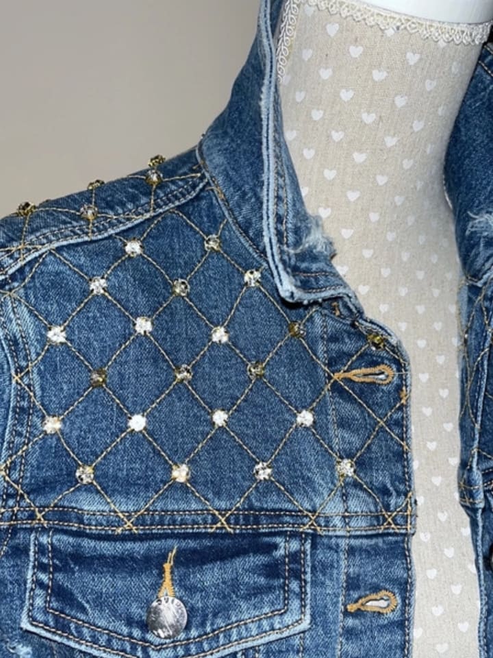 Guess Jeans Jeansjacke in Blau günstig kaufen M