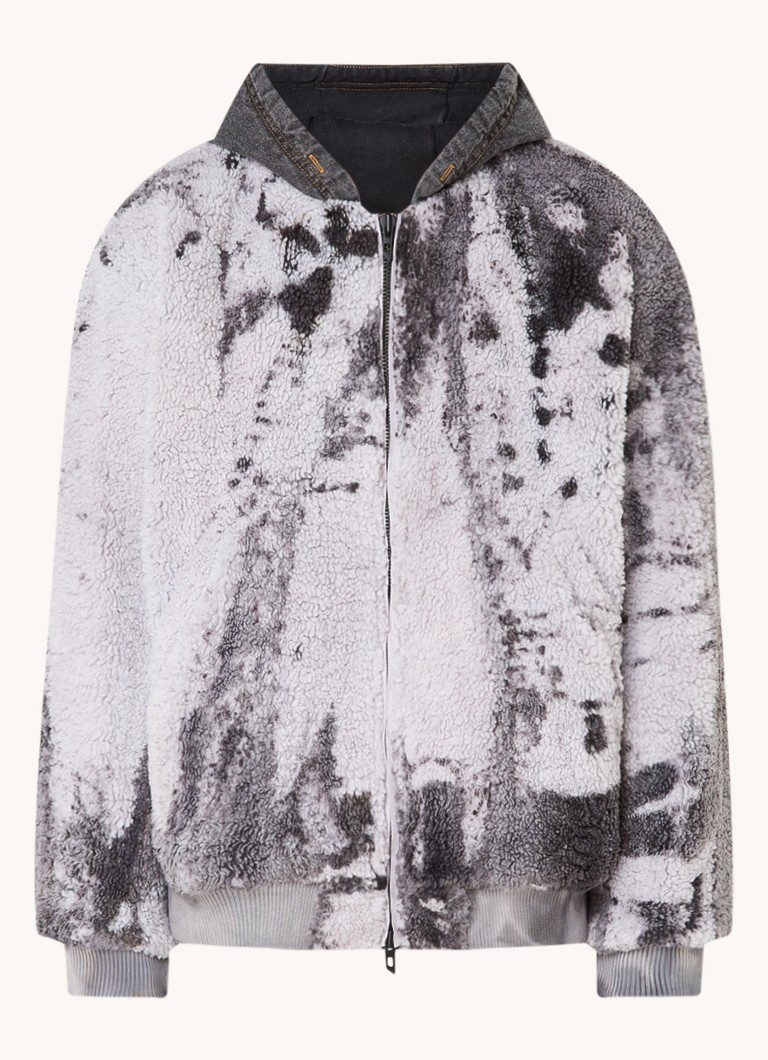 Giacca in stile teddy Diesel S-Depla con cappuccio e tasche laterali