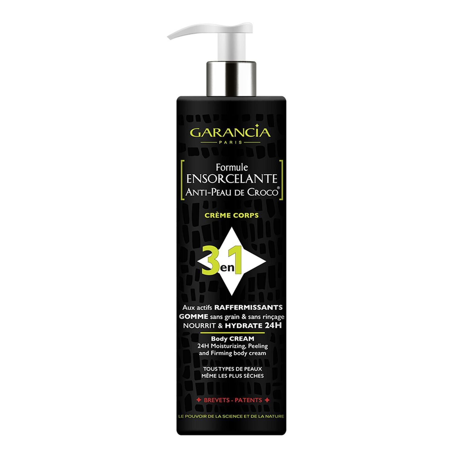 Garancia Formule Ensorcelante Anti-Peau de Croco Crème Corps 3 en 1, Nourrit & Hydrate