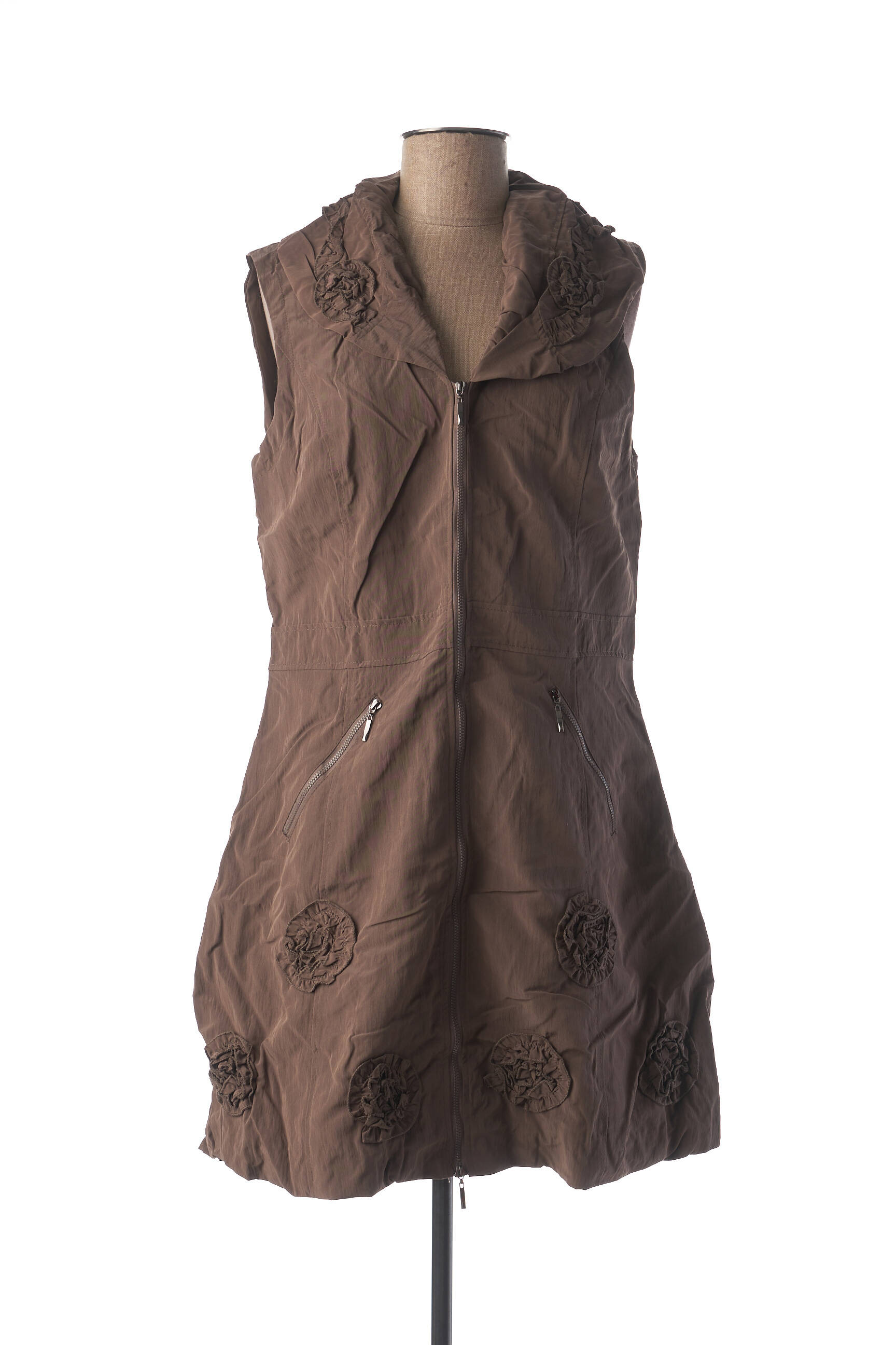 Glamz Tuniquesansmanche Femme couleur marron