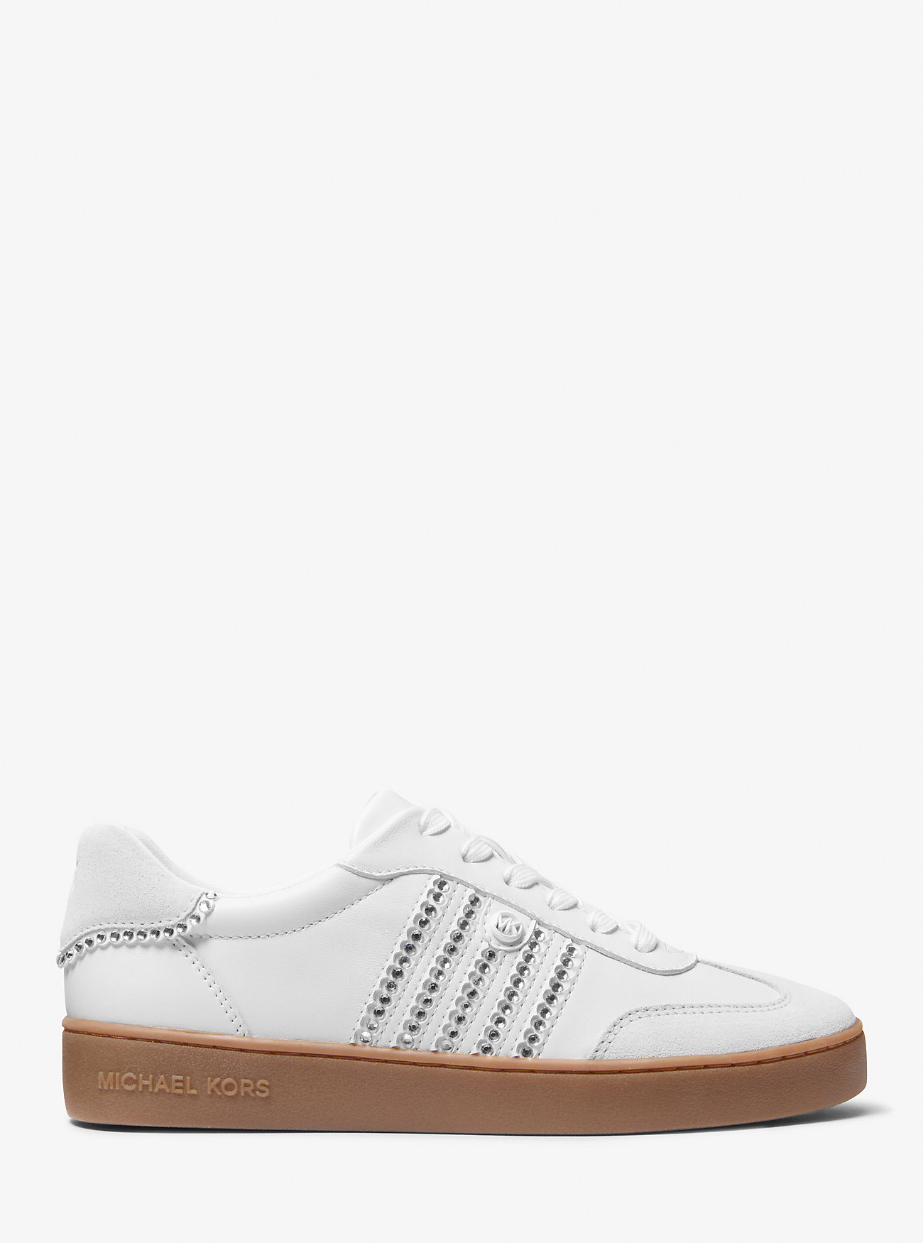 Skórzane trampki Scotty Embellished - OPTIC WHITE