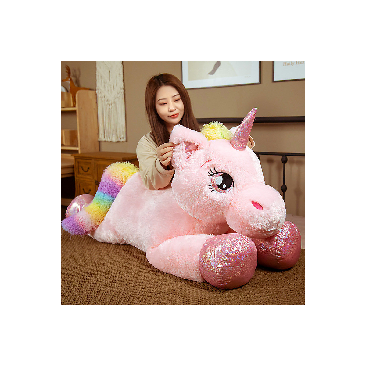 Plüschtier Einhorn Puppe Kissenpuppe
