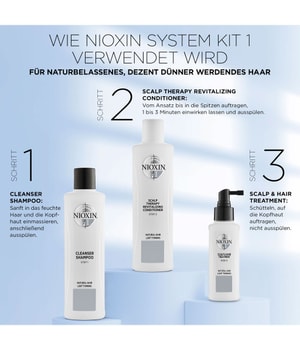 Nioxin System 1 Naturbelassenes Haar - Dezent Dünner Werdendes Haar Haarshampoo 1000 ml