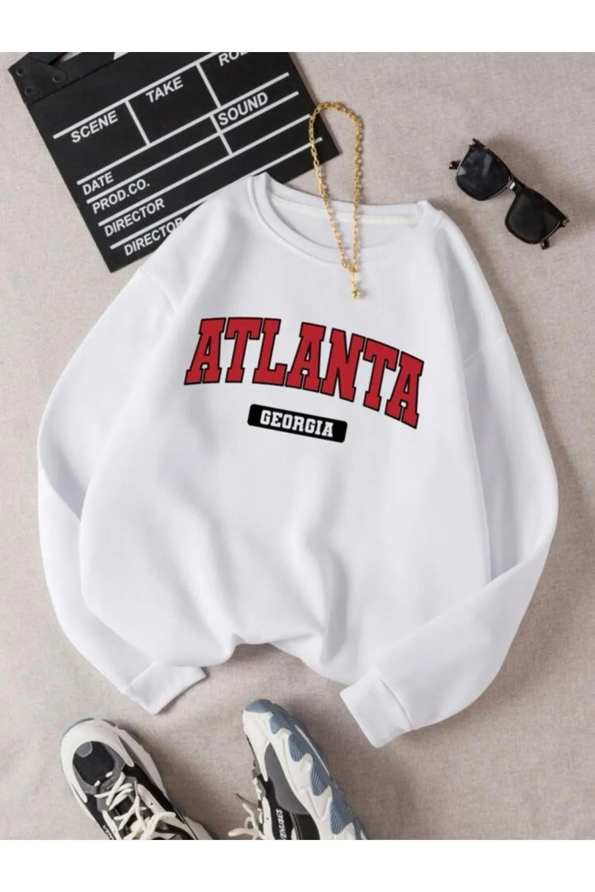 MOONBULL  Sweatshirt - Weiß - Regular Fit