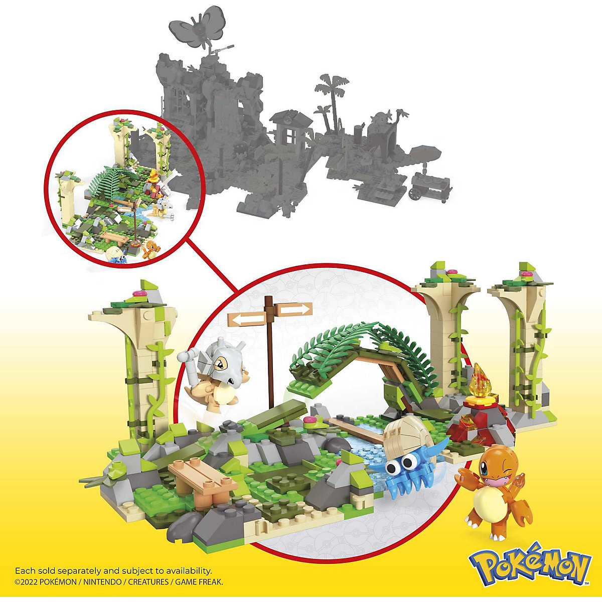 Mega Construx Pokémon Dschungel-Ruinen Bauset, Konstruktions-Spielzeug