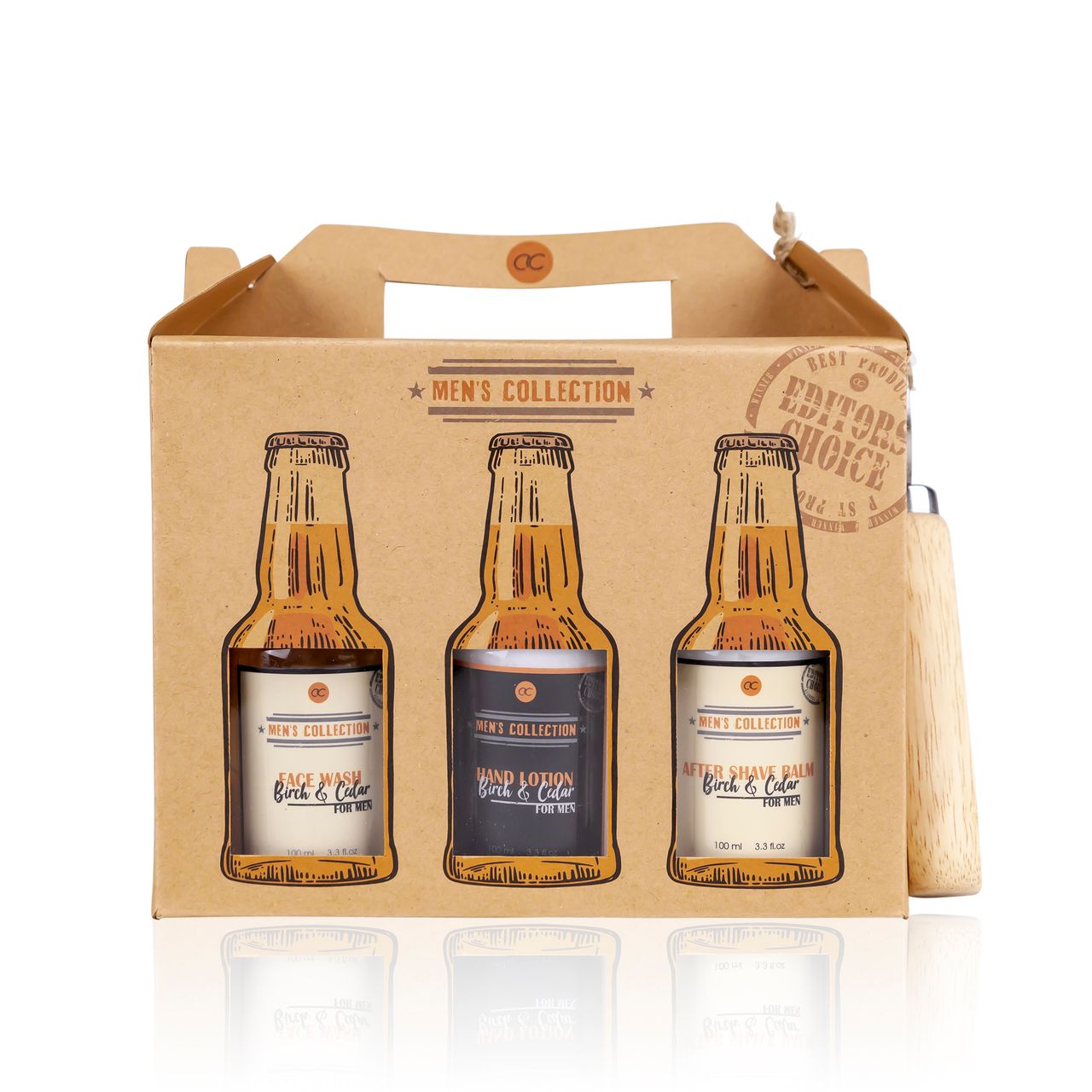 accentra Geschenkset MEN'S COLLECTION in Sixpack Geschenkbox aus Kraftpapier