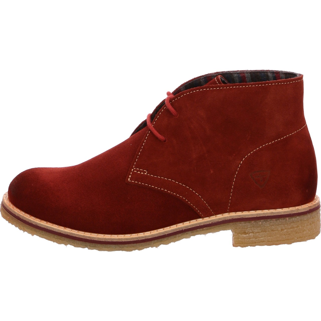 TAMARIS Schnür-Stiefeletten rot Stiefelette Desert-Bootie