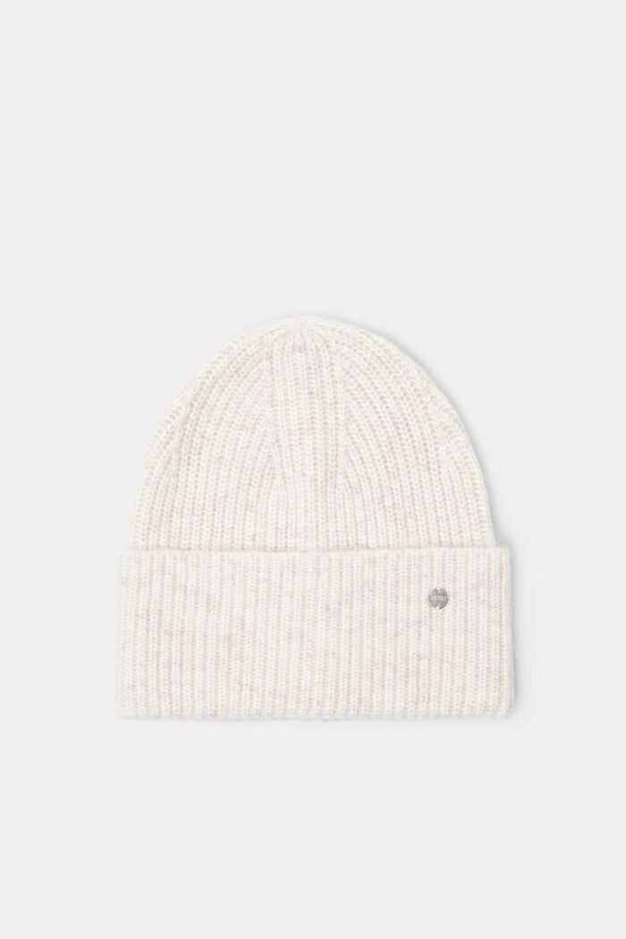 Set: Beanie und Schal in Rippstrick-Optik