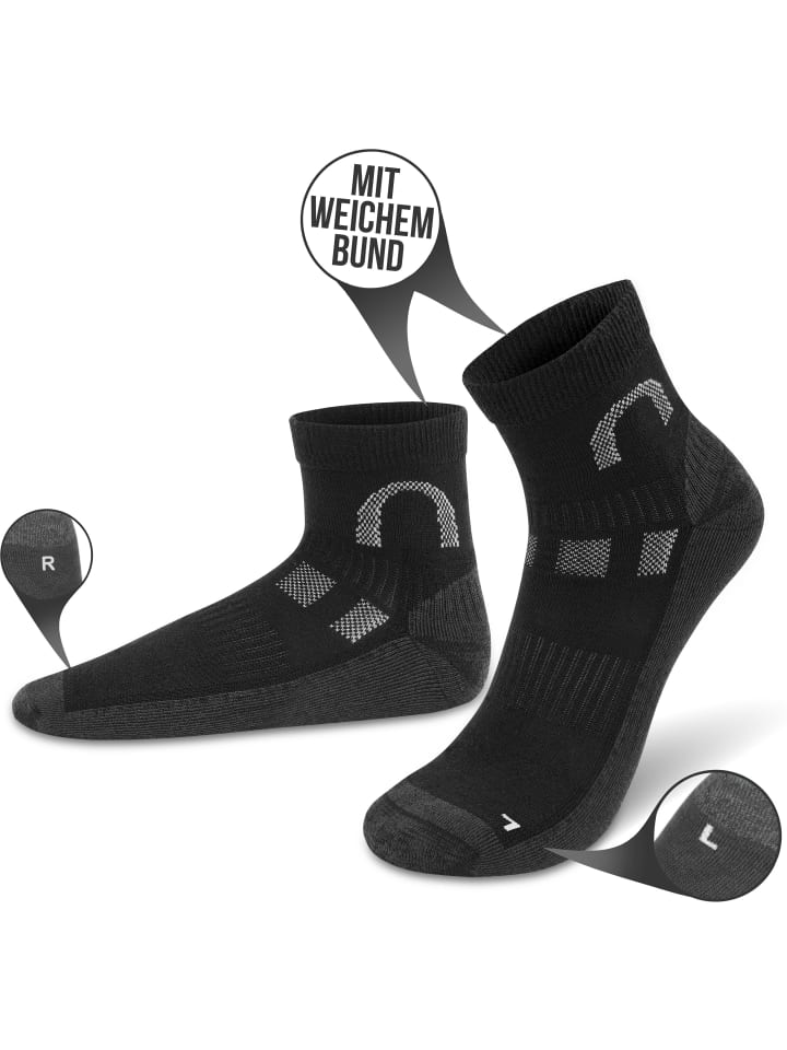 normani 2 Paar Merino-Kurzschaftsocken Lismore in Schwarz günstig kaufen