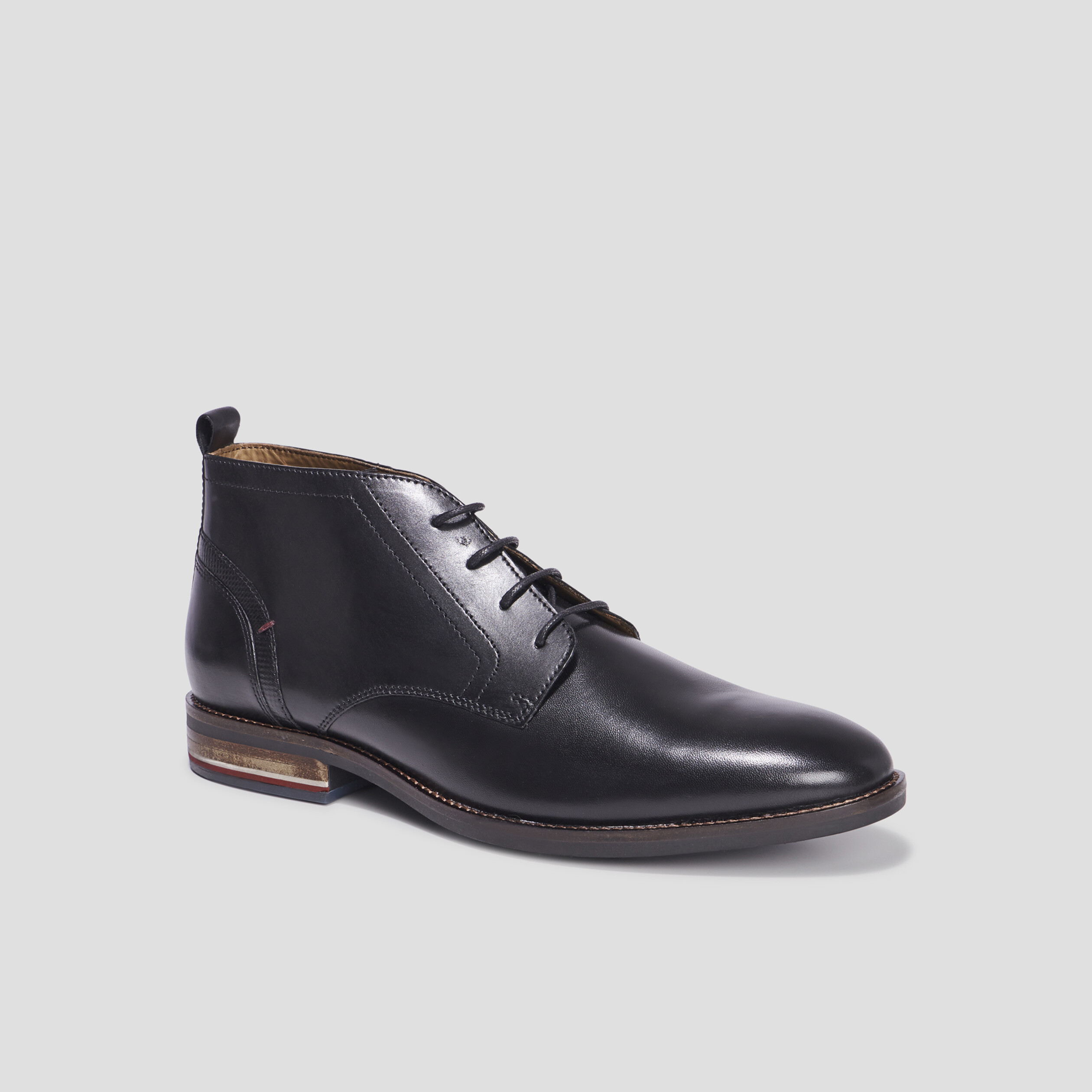 Bottines à lacets en cuir Brimstone Brek noir homme | La Halle
