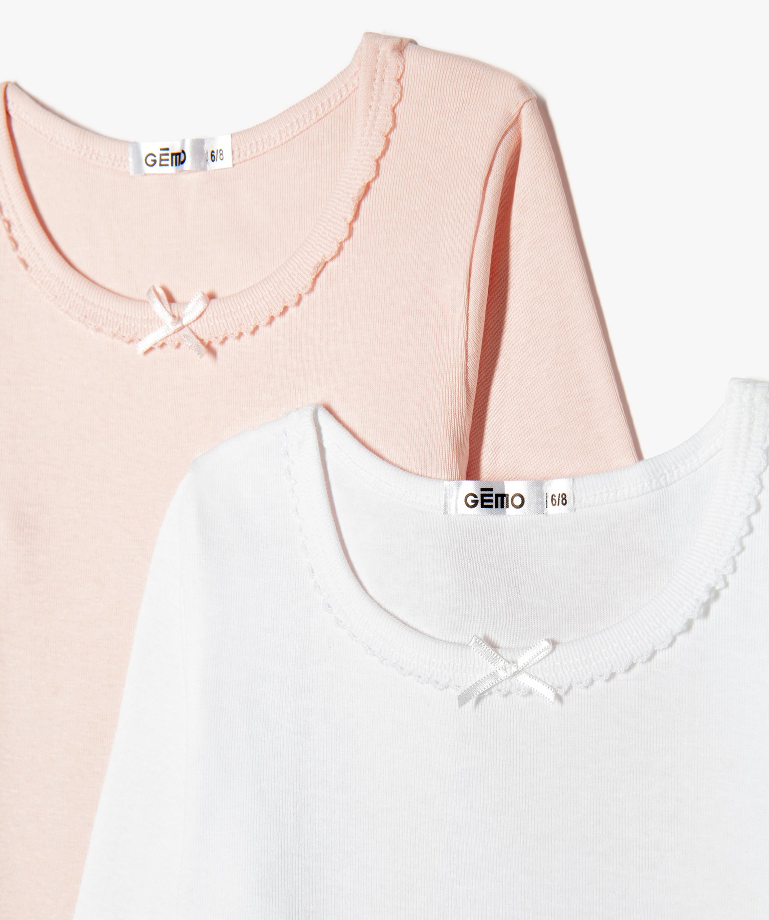 Tee-shirts fille à manches longues en coton biologique (lot... multicolore | GEMO