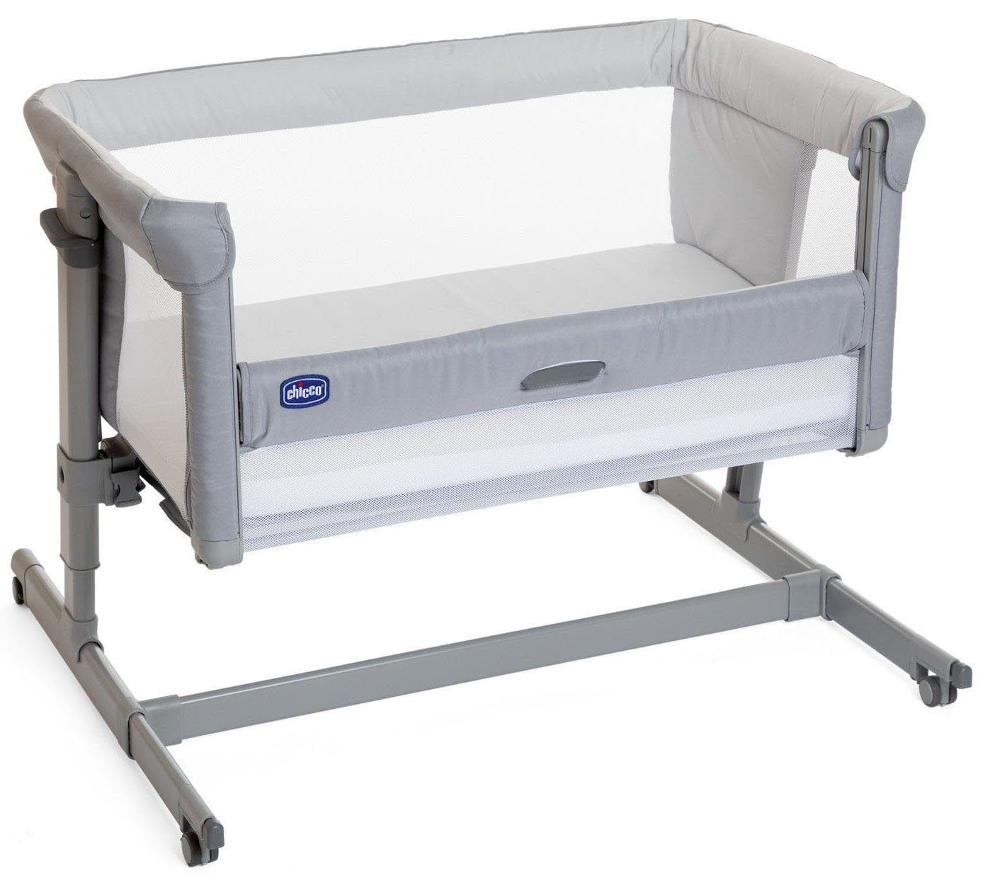 Chicco Beistellbett Next2Me Dream Evo, Grey, Bezug teilweise aus recyceltem Material