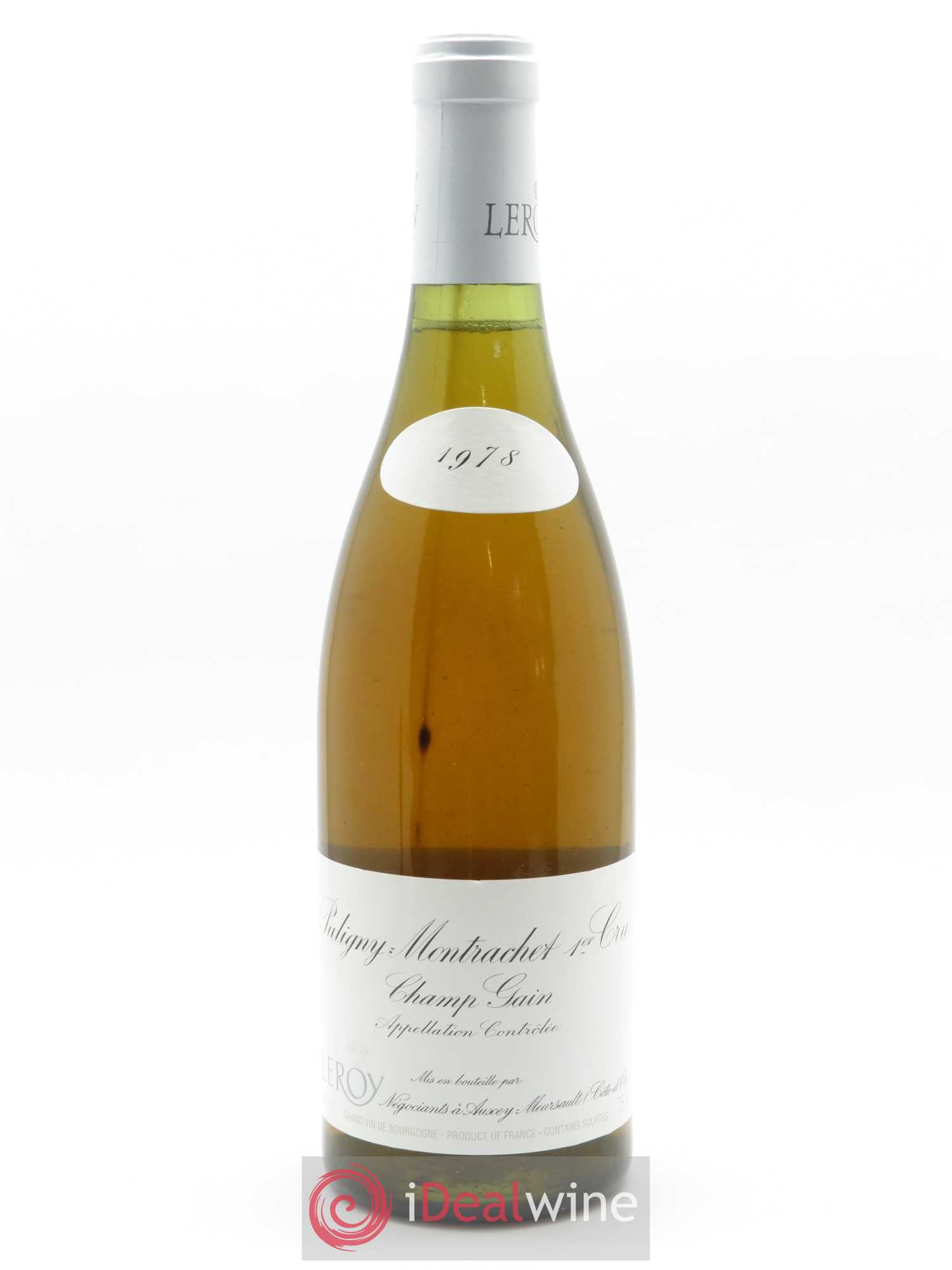 Puligny-Montrachet 1er Cru Champ-Gain Leroy SA  1978 - Lot de 1 Bouteille