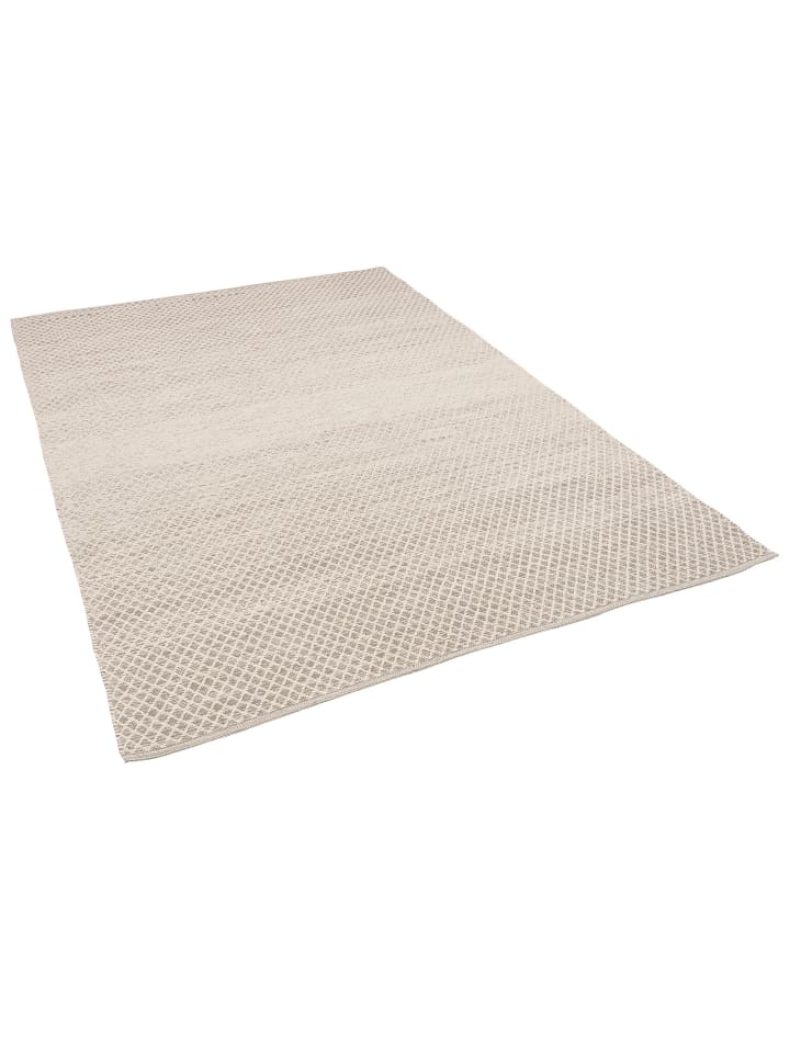 Pergamon Baumwolle Natur Kelim Teppich Sandy Meliert in Grijs günstig kaufen