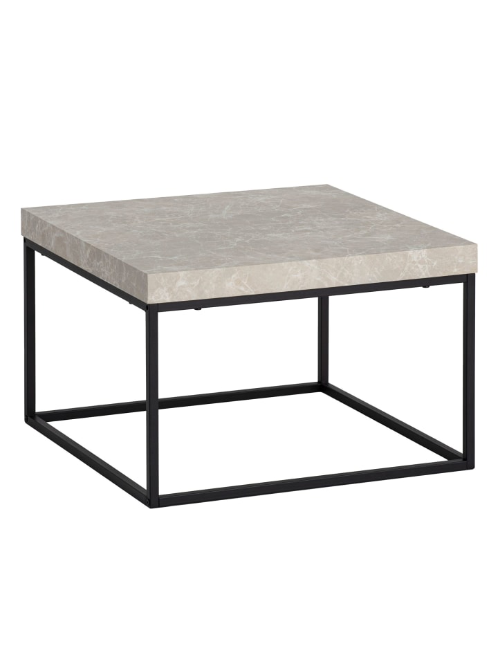 KADIMA DESIGN Couchtisch 60x60x38 cm Sandfarben Sofatisch in Stein-Optik Modern, in Beige günstig kaufen onesize