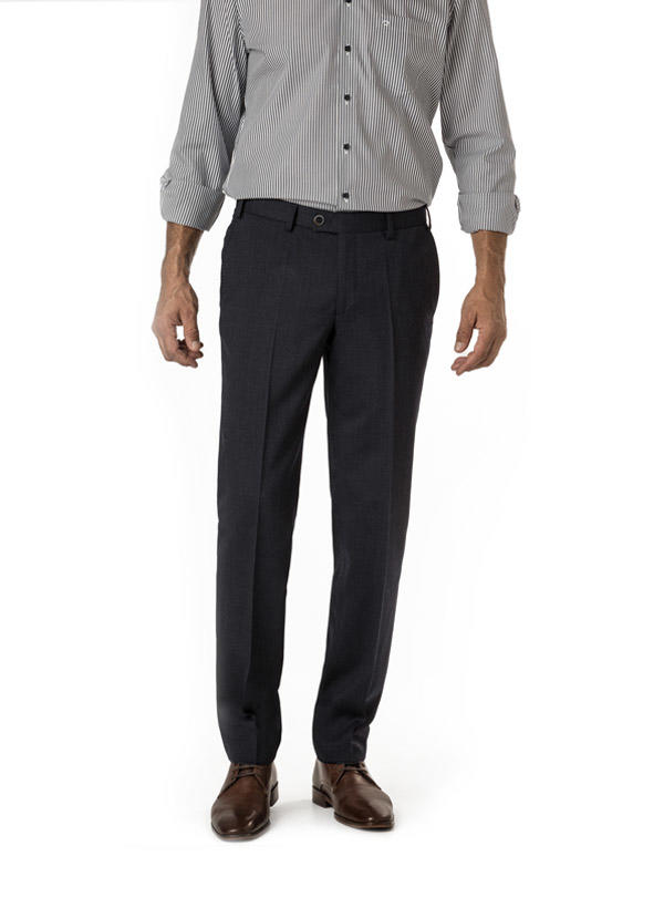 HILTL, Hose Piacenza, Regular Fit, Schurwolle, nachtblau meliert