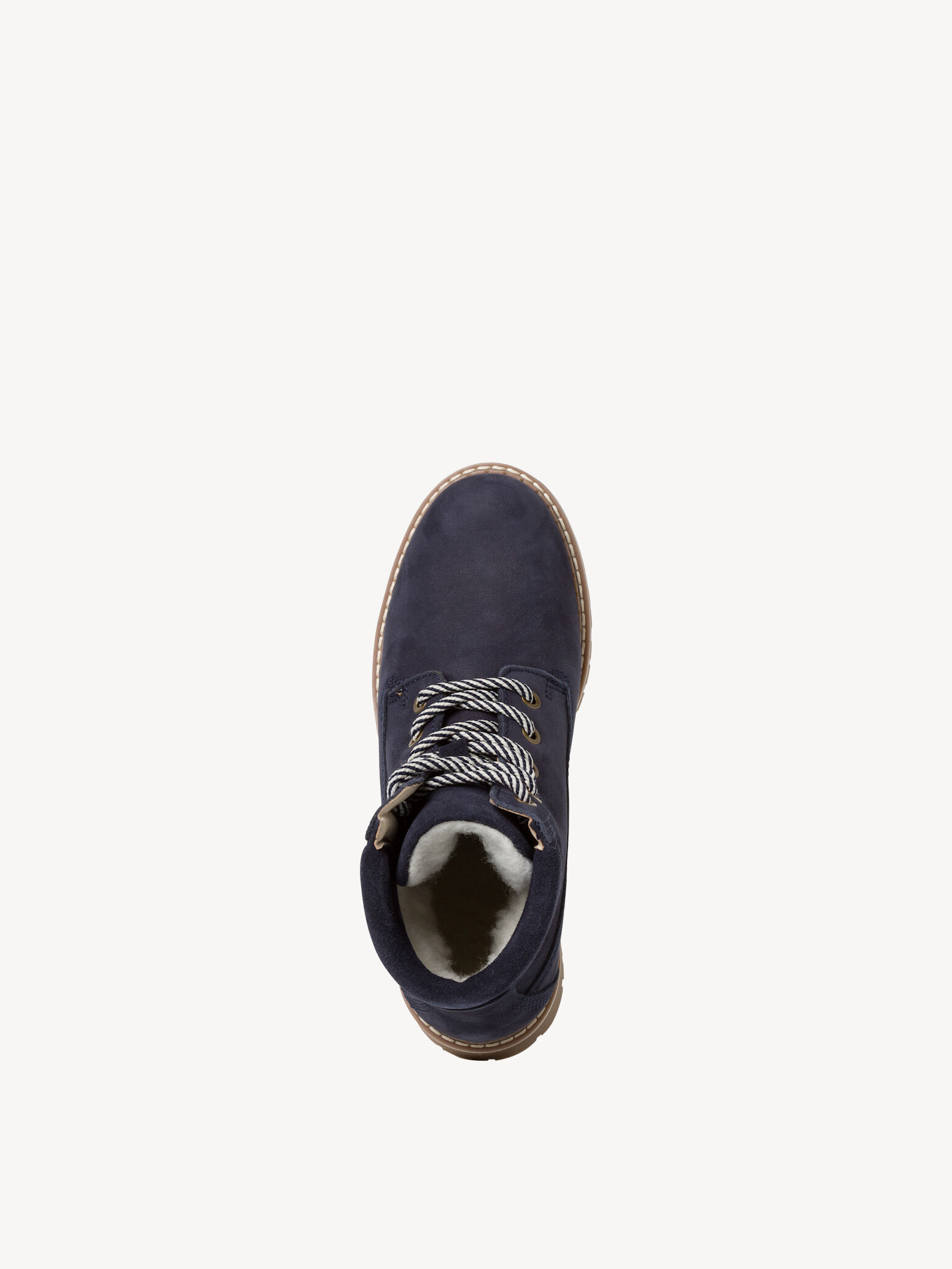 Bottine en cuir - bleu doublure chaude