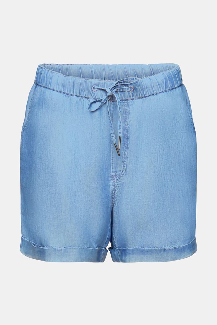 Aus TENCEL™: Shorts in Denimoptik
