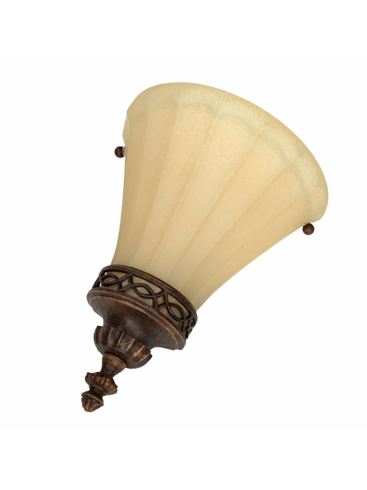 Licht-Erlebnisse Wandlampe in Walnuss Creme günstig kaufen onesize
