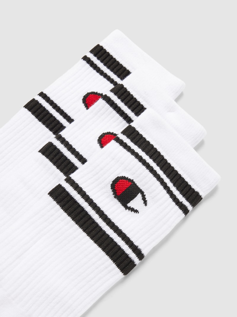 Socken mit Kontraststreifen im 3er-Pack in weiß