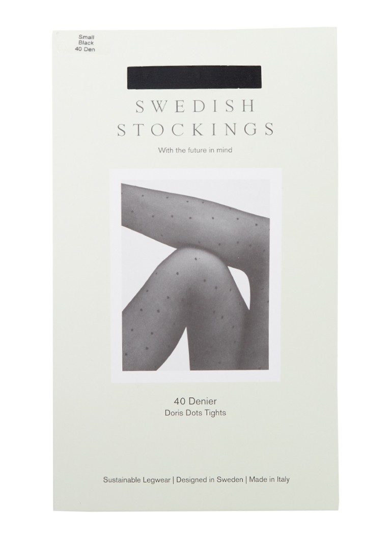 Slip Swedish Stockings Doris da 40 denari con stampa a pois