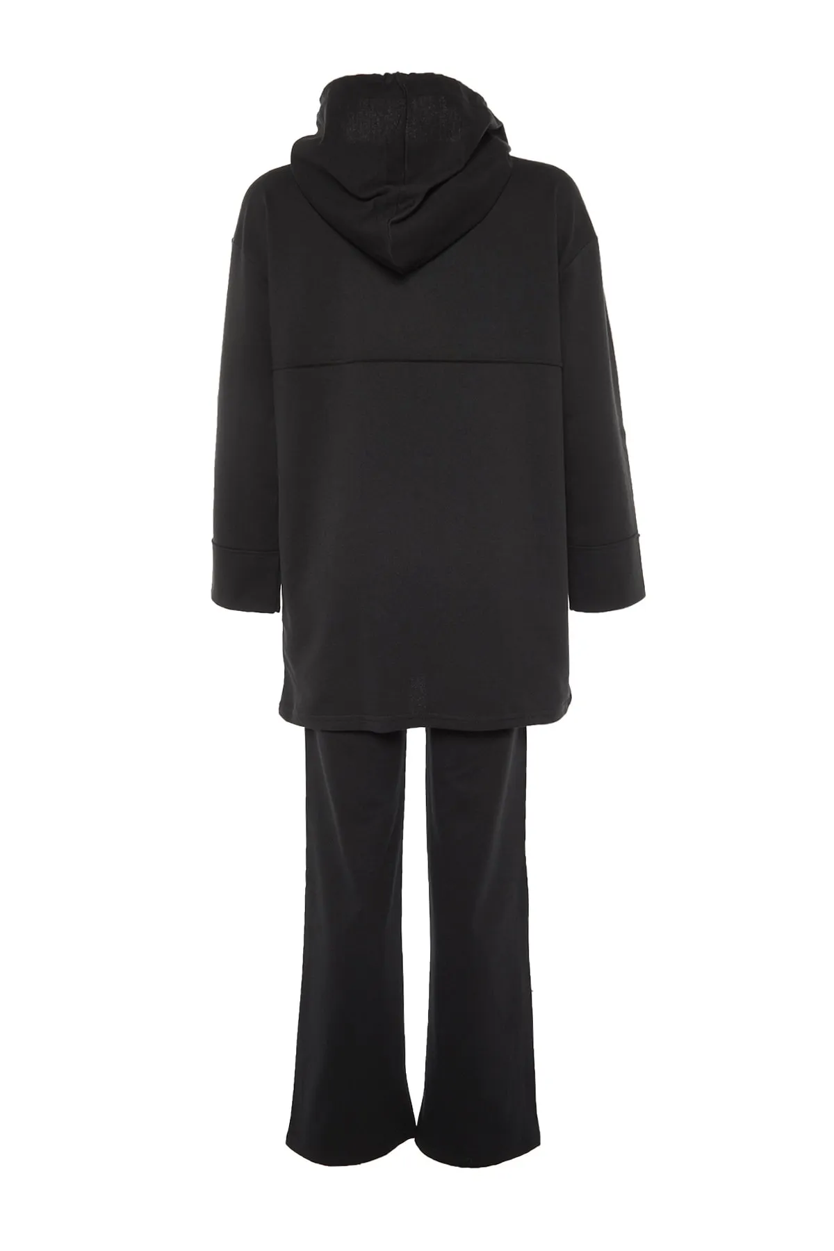 Trendyol Modest  Schwarzes Strick-Trainingsanzug-Set mit Kapuze TCTAW23EN00012