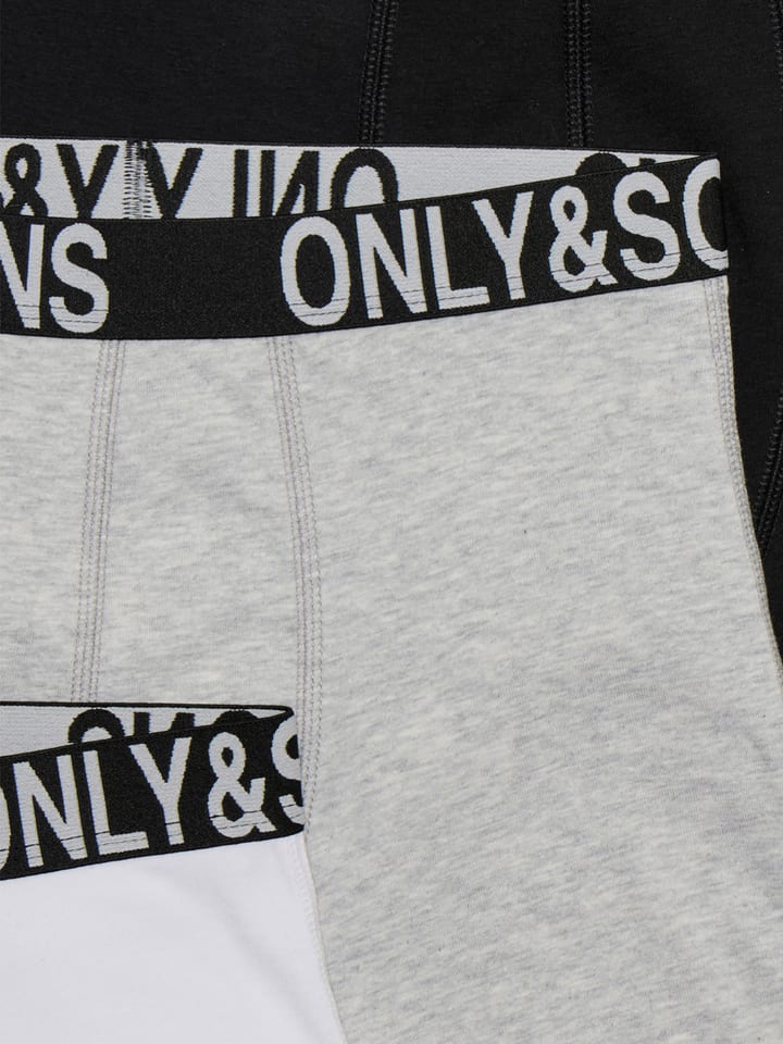 ONLY & SONS Junior 3er-Set: Boxershorts in Weiß/ Grau/ Schwarz günstig kaufen