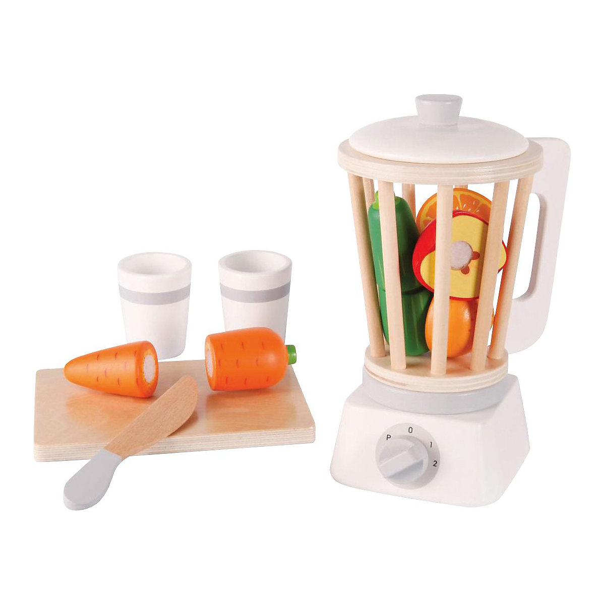 BEEBOO Holz Standmixer mit Zubehör, 15-tlg.