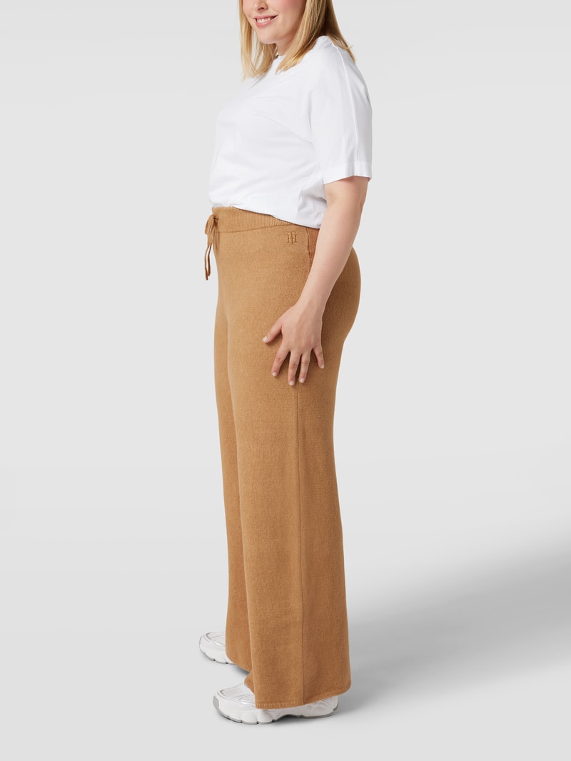 Strickhose mit Stretch-Anteil in beige