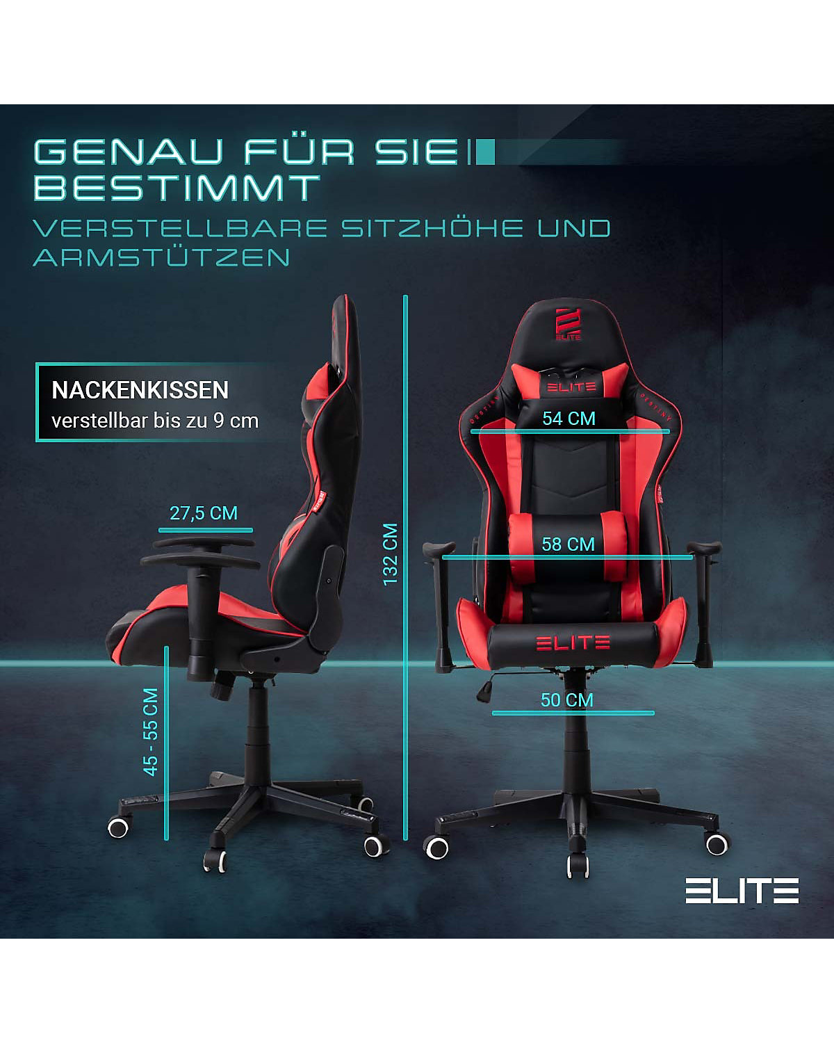 Gaming Stuhl DESTINY MG200 - Ergonomischer Racing Gaming Stuhl - Auch als RGB