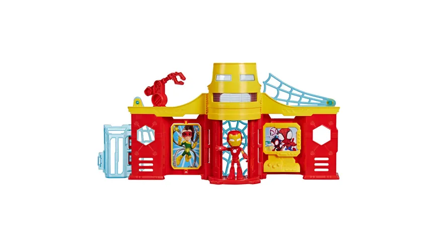 Hasbro - Marvel Spidey and His Amazing Friends Stark Tower Spielset mit Iron Man Figur