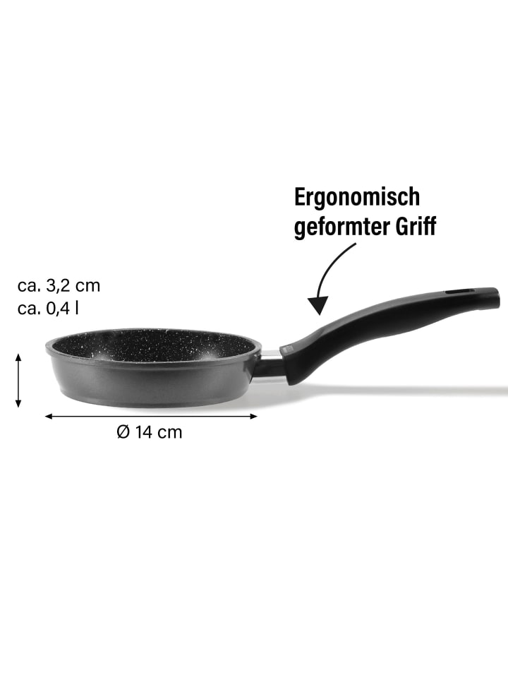 Stoneline Bratpfanne | ohne Deckel in Grau günstig kaufen Ø 14 cm