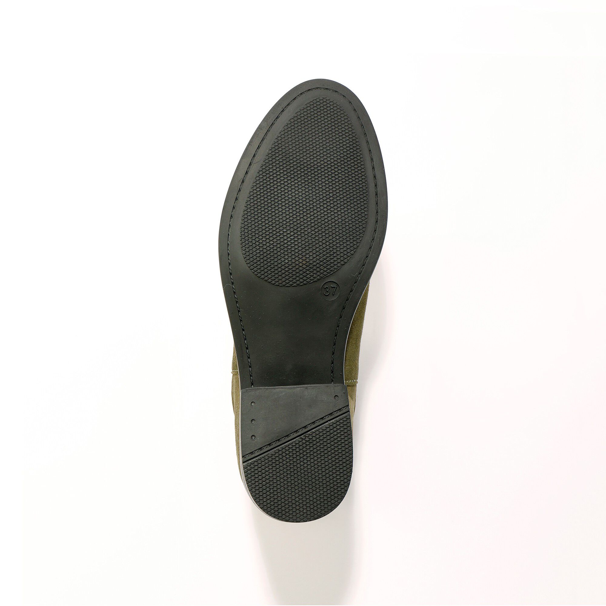 Boots élastiquées perforées Chelsea en croûte de cuir