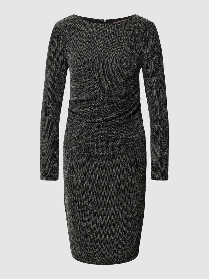 Knielanges Kleid mit Raffungen in silber